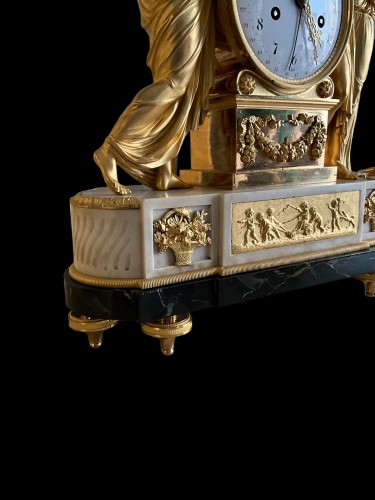 Antiquités - Louis XVI Bronze clock