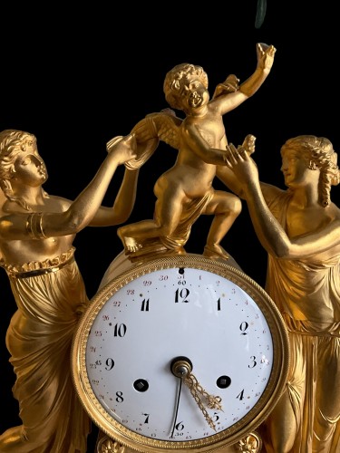 Antiquités - Louis XVI Bronze clock