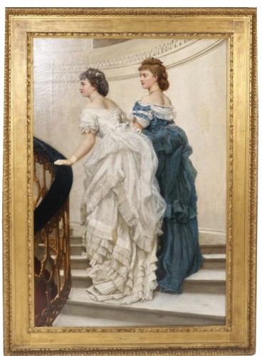 Valentine Cameron PRINSEP (1803-1904) Deux élégantes fans l’escalier de l’Opera
