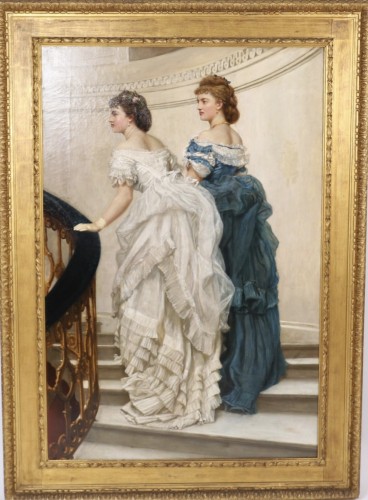Valentine Cameron PRINSEP (1803-1904) Two elegant ladies on the Opera - Paintings & Drawings Style 