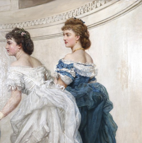 Paintings & Drawings  - Valentine Cameron PRINSEP (1803-1904) Two elegant ladies on the Opera