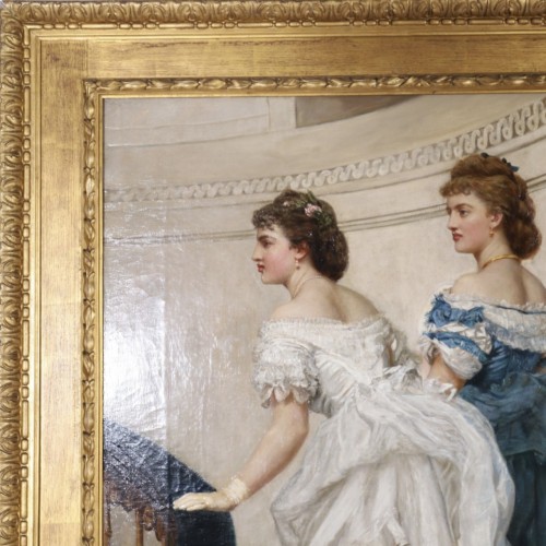 19th century - Valentine Cameron PRINSEP (1803-1904) Two elegant ladies on the Opera