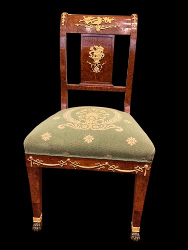 Six chairs in thuya burl - Directoire