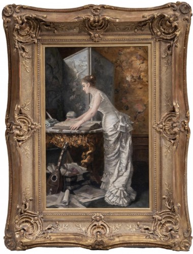 Charles VERWEE (1832-1882) - Young Lady in an interior - 