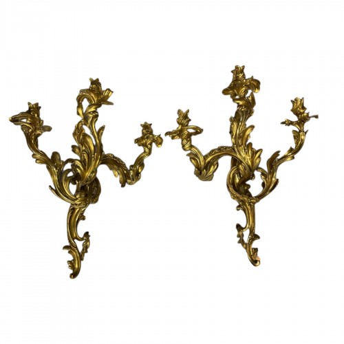 Pair of extremely large wall lights of the late 18th early 19th century