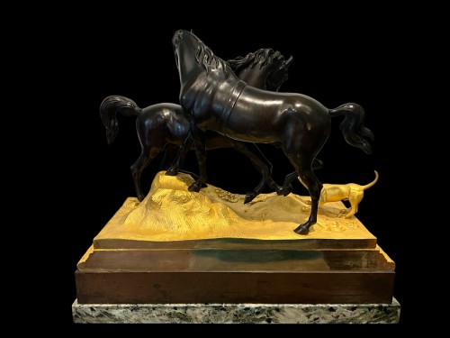 Decorative Objects  - Group with horses and dog