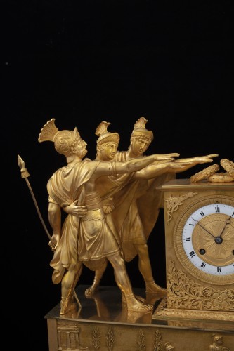 Pendule « Le Serment des Horaces », époque Empire - Horlogerie Style Empire