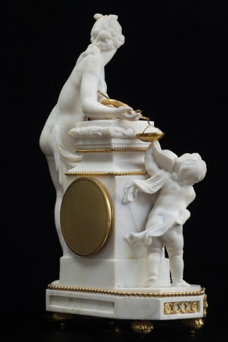 « Équité » Louis XVI marble and gilded bronze clock - Horology Style Louis XVI