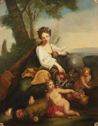 Tableaux et dessins Tableaux XVIIIe siècle - Allégorie de l’Éte, école française du 18e siècle attribuée á Sébastien II LECLERC