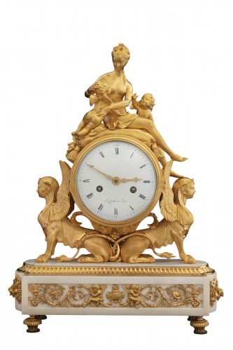 Vénus aux Amours - Pendule Louis XVI signé « Le Comte à Paris »