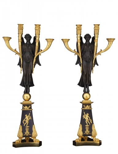 Pair of Large Empire candelabra