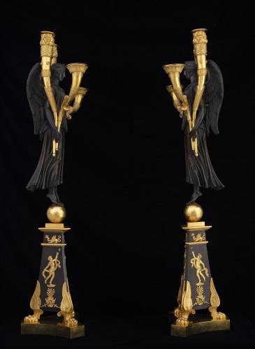 Pair of Large Empire candelabra - 