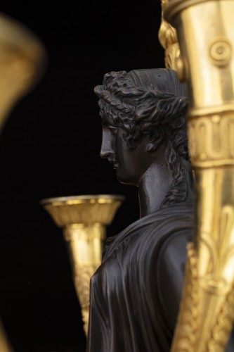 19th century - Pair of Large Empire candelabra