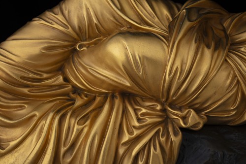 XIXe siècle - Ariadne, pendule Empire signée RAVRIO-MESNIL