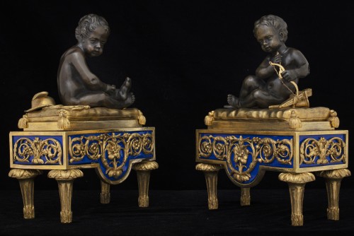 Objet de décoration Cassolettes, coupe et vase - Cupidon et Mercure, Sujets en bronze d'époque Louis XVI