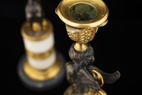 Paire chandelier Russe fin du XVIIIe siècle - Luminaires Style Louis XVI