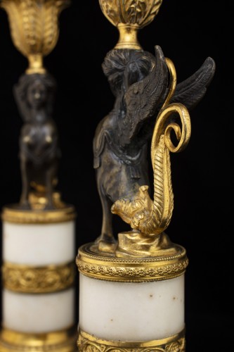 Luminaires Bougeoirs et Chandeliers - Paire chandelier Russe fin du XVIIIe siècle