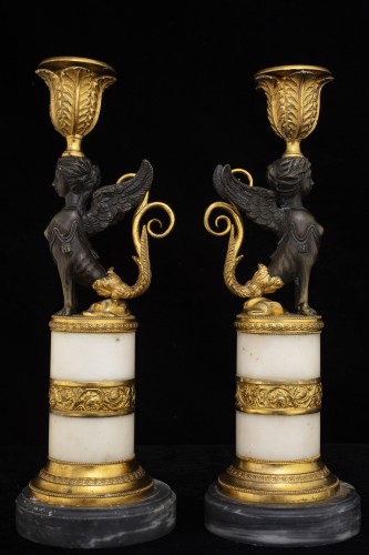 XVIIIe siècle - Paire chandelier Russe fin du XVIIIe siècle