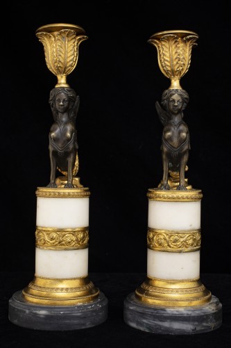 Paire chandelier Russe fin du XVIIIe siècle - Louis XVI