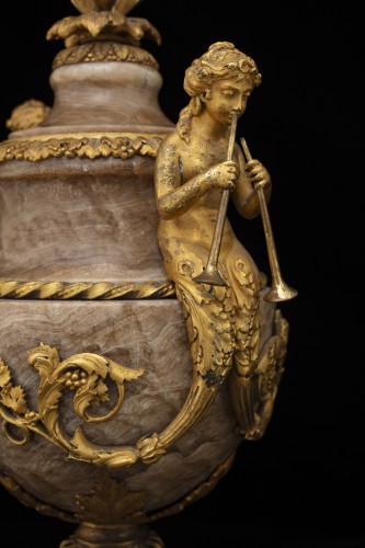  - Paire de vases en alabastro fiorito fin 19e siècle