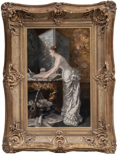 Jeune homme lisant - Louis Charles Verwee (1832-1882)