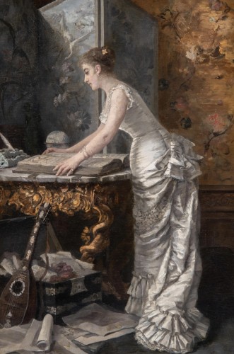 Young Man Reading - Louis Charles Verwee (1832-1882) - 