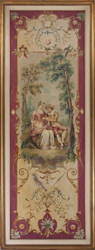 XVIIIe siècle - Ensemble de 4 Scénes galantes du XVIIIe siècle