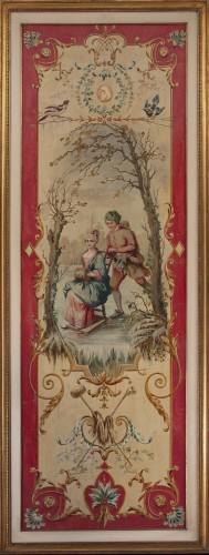 Ensemble de 4 Scénes galantes du XVIIIe siècle - Louis XVI