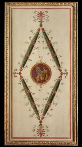 Objet de décoration  - Pair de peintures à l'huile sur toile. XVIIIe siècle