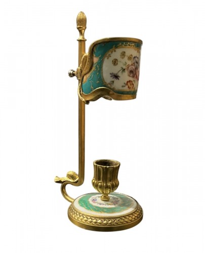 “BOUGEOIR” with a Sévres porcelain lampshade