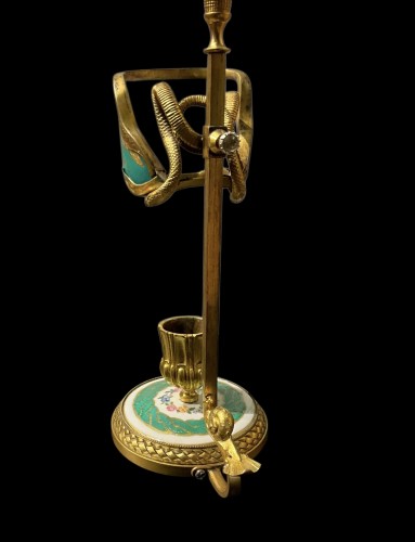 Lighting  - “BOUGEOIR” with a Sévres porcelain lampshade