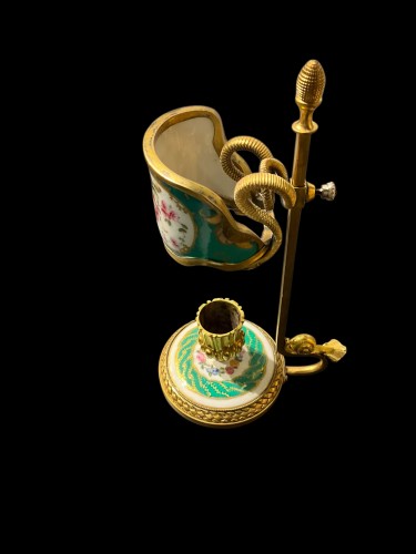 “BOUGEOIR” with a Sévres porcelain lampshade - Empire