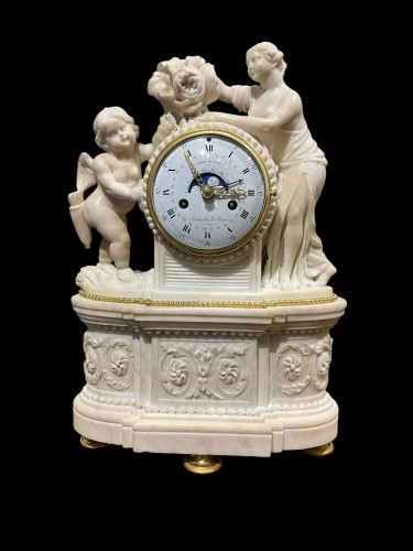 Pendule LXVI with “Phase de Lune” - Horology Style Louis XVI