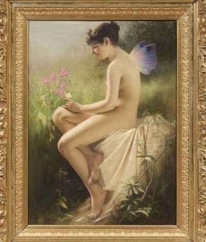 Tableaux et dessins Tableaux XIXe siècle - La Fée signée O.Biermer 86