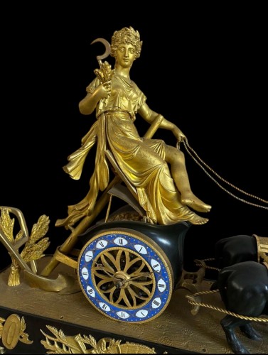 Pendule au char de Cérès - Empire