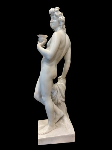 Jeune Bacchus, marbre blanc début du XIXe siècle - Galerie Francesco De Rosa