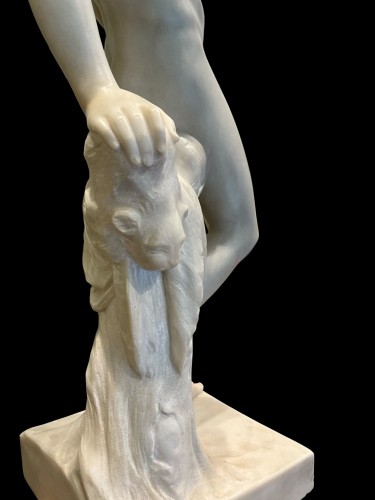XIXe siècle - Jeune Bacchus, marbre blanc début du XIXe siècle