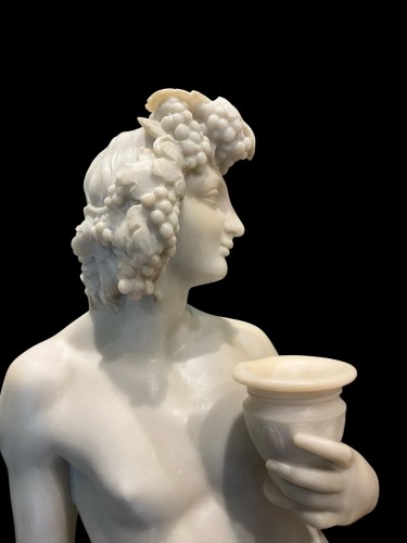 Jeune Bacchus, marbre blanc début du XIXe siècle - 