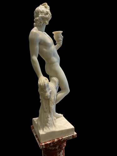 Antiquités - Jeune Bacchus, marbre blanc début du XIXe siècle