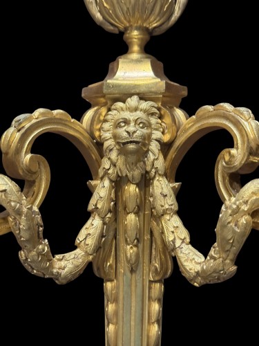 Paire appliques “Au tête de Lion”. Louis XVI - Galerie Francesco De Rosa