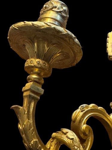 Paire appliques “Au tête de Lion”. Louis XVI - Louis XVI