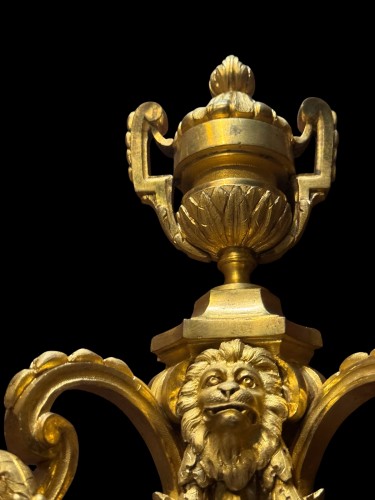 Louis XVI - Paire appliques “Au tête de Lion”. Louis XVI