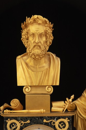 The Aeneid, French Empire Mantel clock - Horology Style Empire