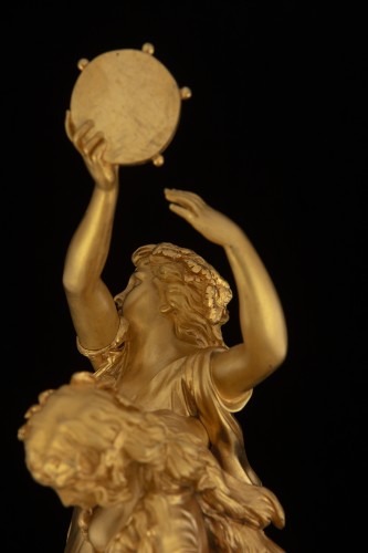 Gilt-bronze group depicting “The Bacchantes after Clodion”, - 