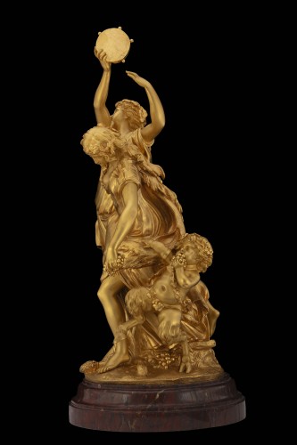Gilt-bronze group depicting “The Bacchantes after Clodion”, - 