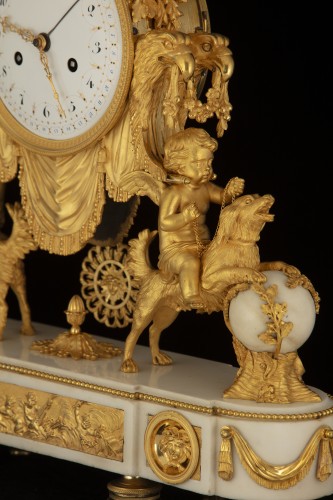 French Louis XVI pendulum clock depicting "Abundance" - Horology Style Louis XVI