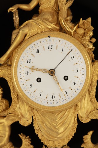French Louis XVI pendulum clock depicting "Abundance" - 