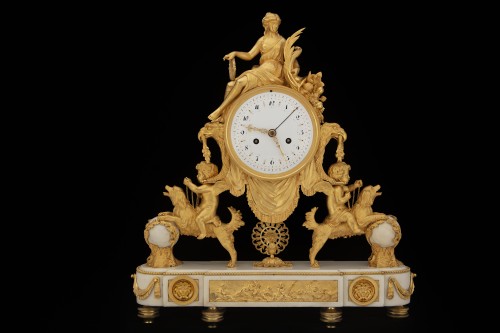 French Louis XVI pendulum clock depicting "Abundance" - Louis XVI