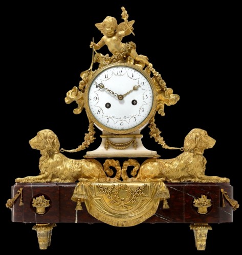 French Louis XVI Clock “Aux épagneuls” - Louis XVI