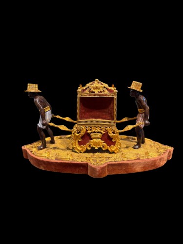Objets de Vitrine Coffret & Nécessaire - Petite chaise à porteurs avec nécessaire à couture, France seconde moitié du XIXe siècle
